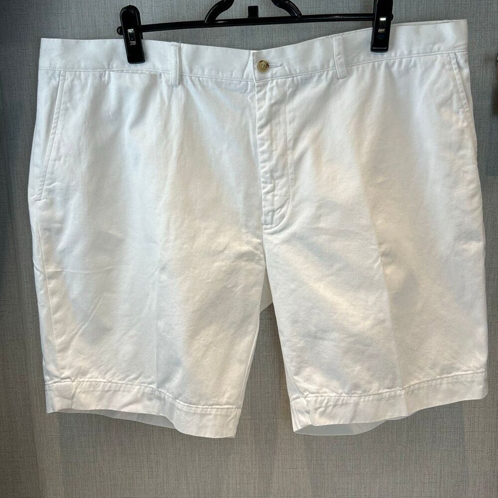 Polo Ralph Lauren Classic Fit Shorts Mens Sz 42 White 100% Cotton 9" Inseam